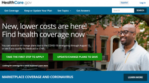 HealthCare.gov website screenshot