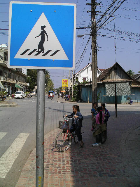 Crosswalk in Luang Prabang