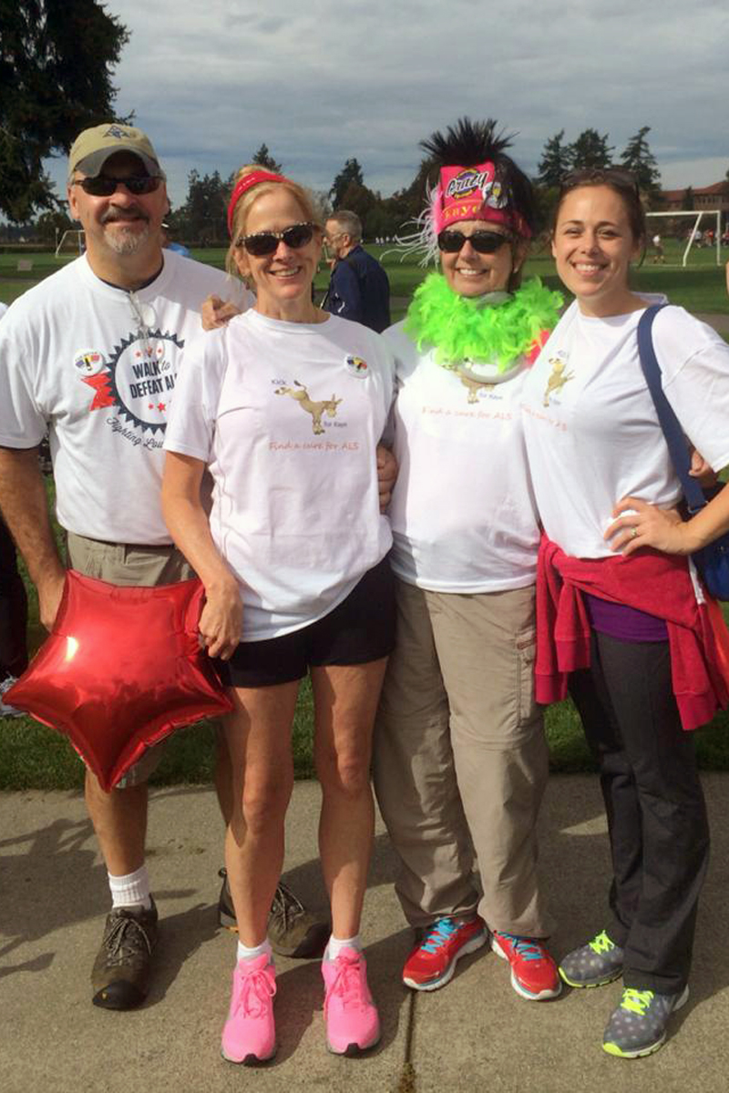 Kay Kvam (second from right) and team on the ALS Walk.