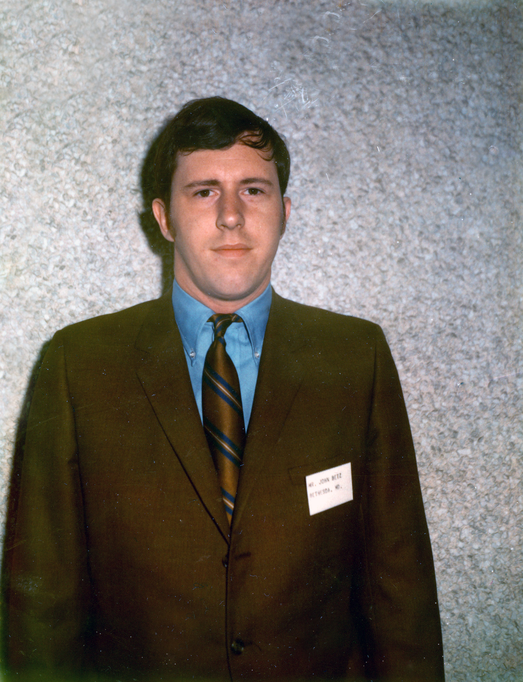 John Betz's 1969 MEDEX admissions photo