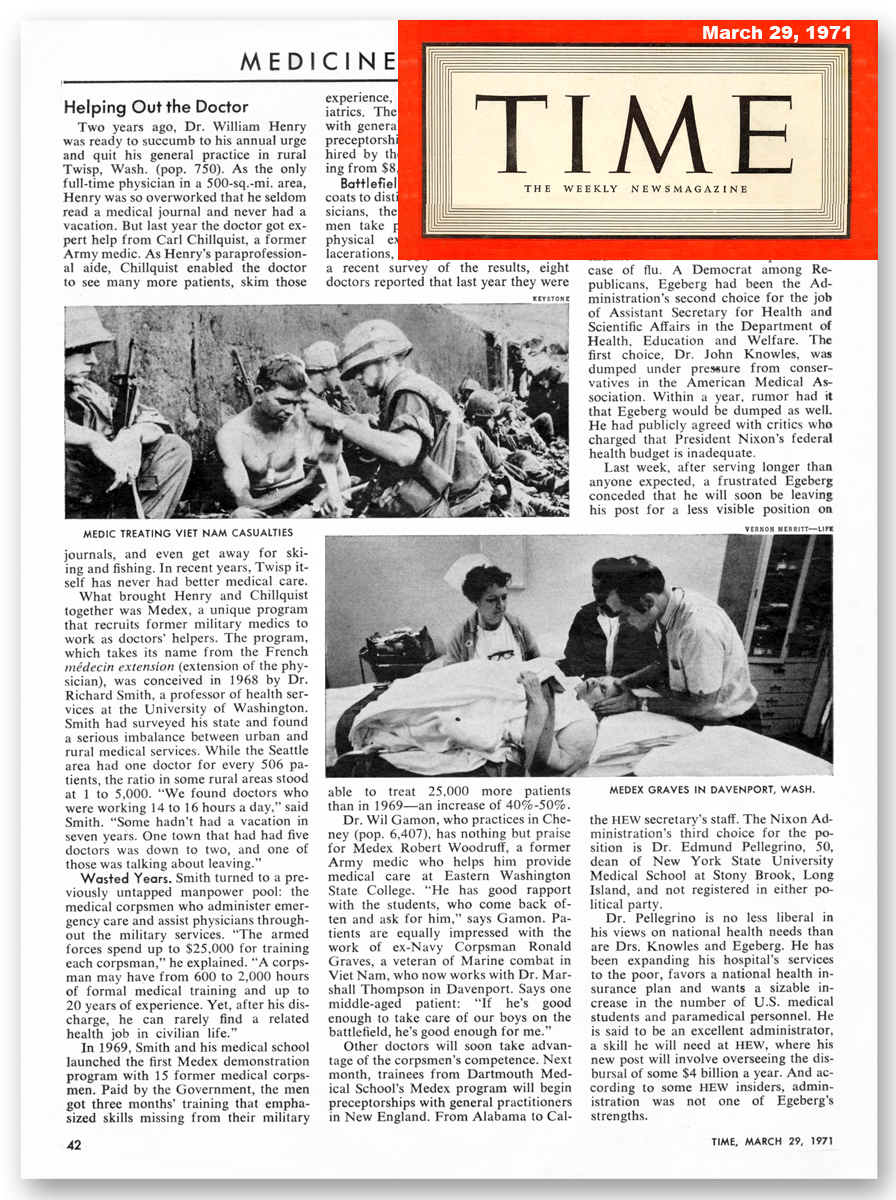 Time Magazine story from March 29, 1971