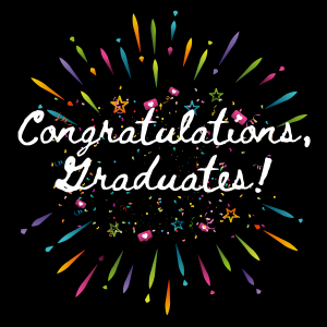 Congratulating grads
