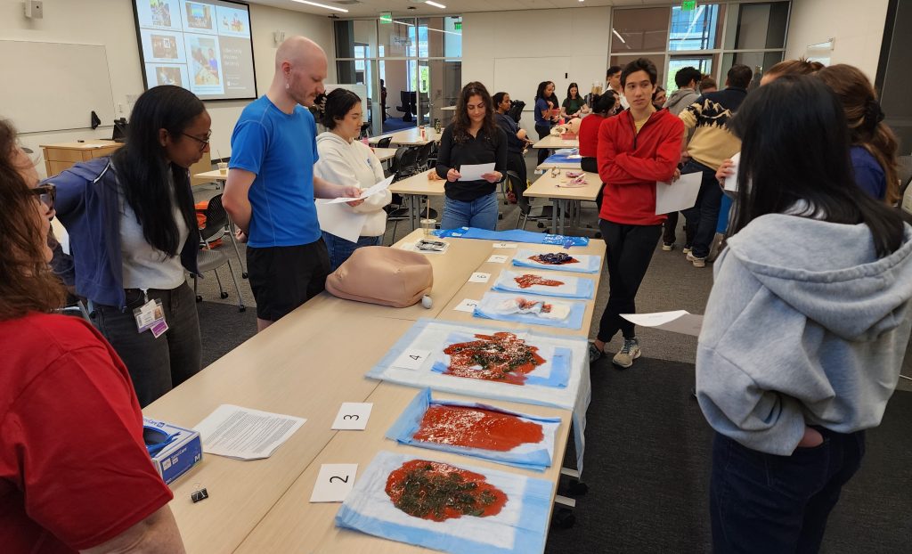 Medical students learning