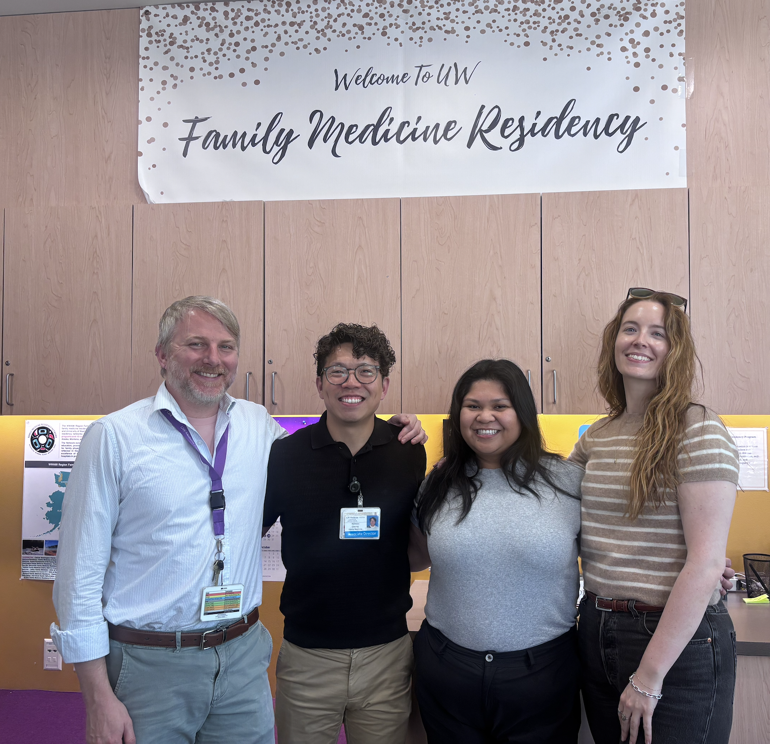 Residency staff members at a student open house
